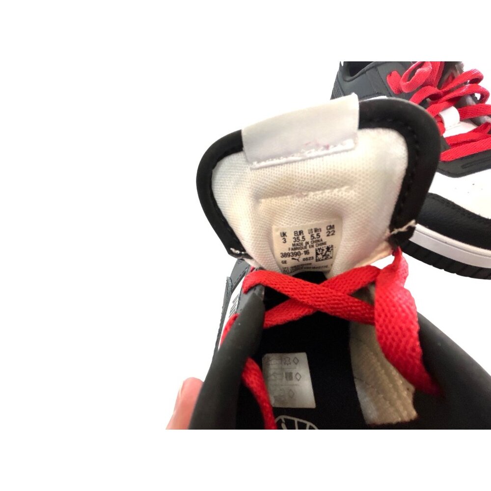 Puma Womens Sneakers 389390-16 Black/White/Red Size 5.5 - Picture 7 of 8